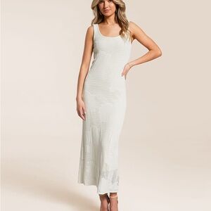 Z Supply White Crochet Tank Maxi Dress - Small